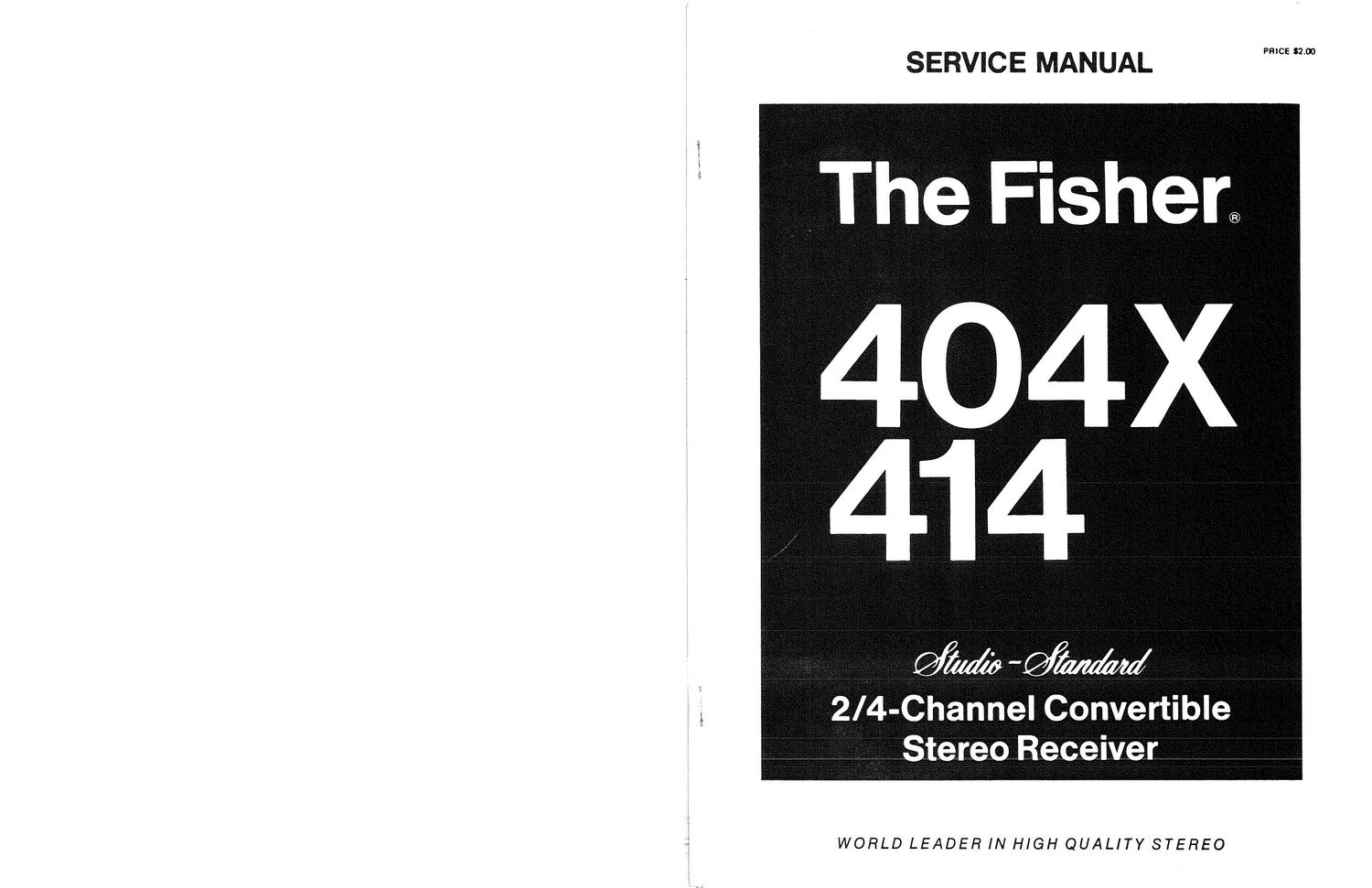 Fisher 404X 414 Service Manual