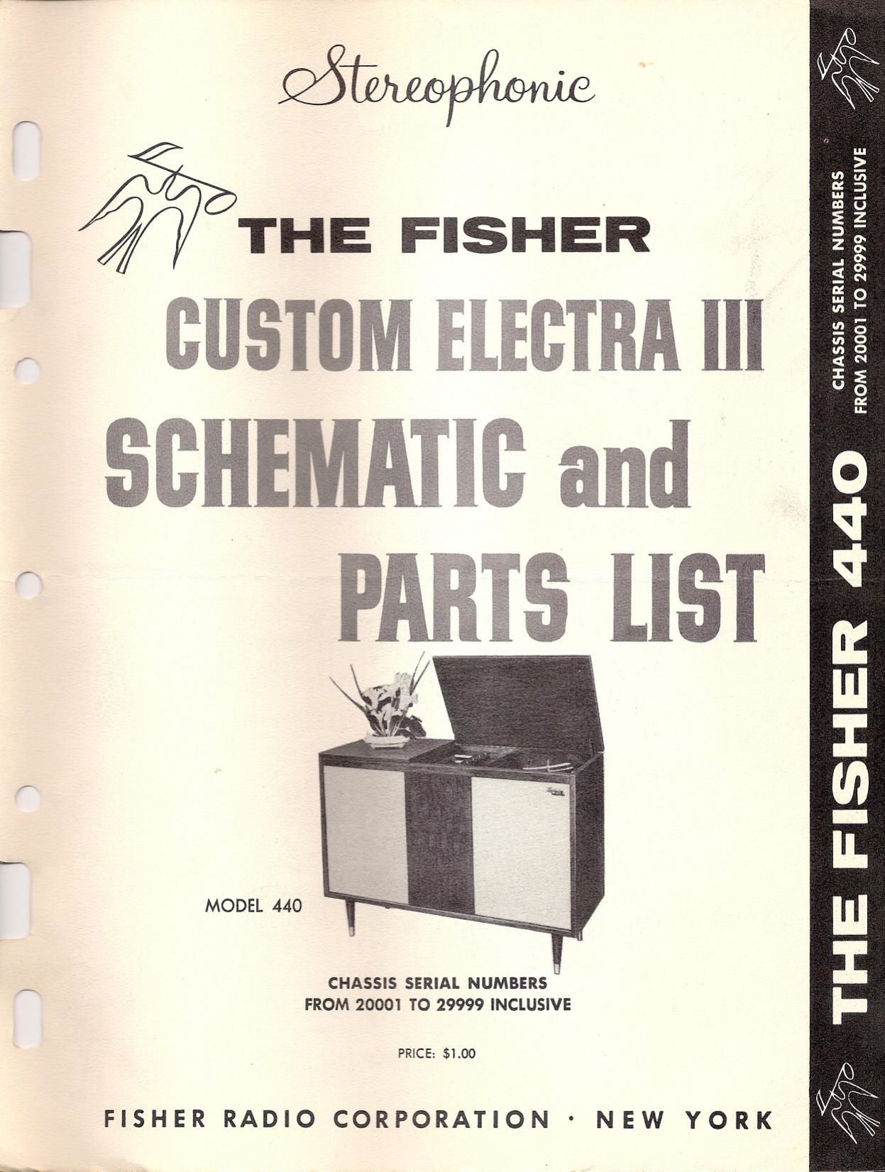 Fisher 440 Custom Electra III Service Manual