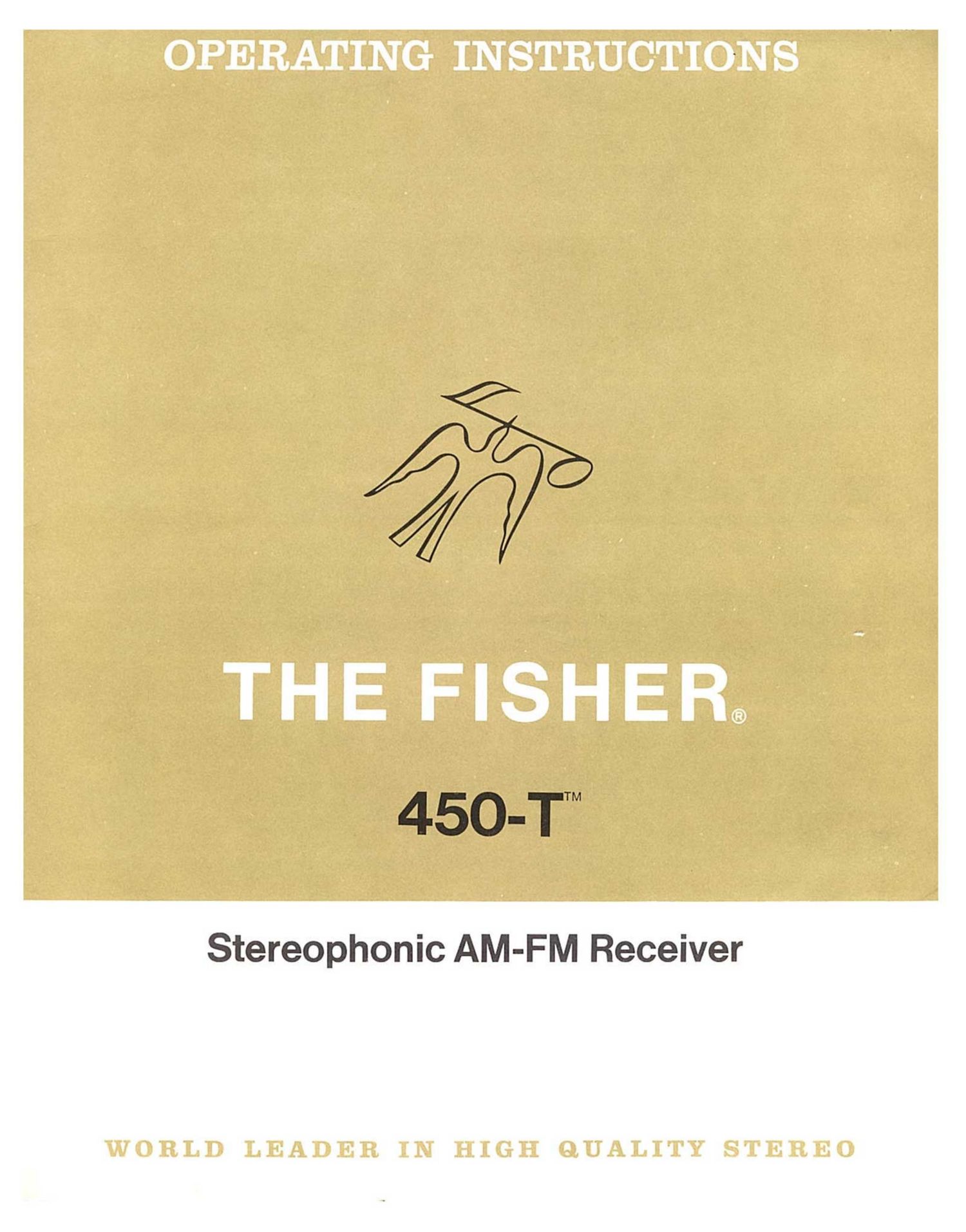 Fisher 450 T Owners Manual