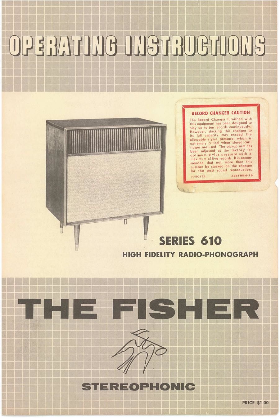 Fisher 610 Owners Manual