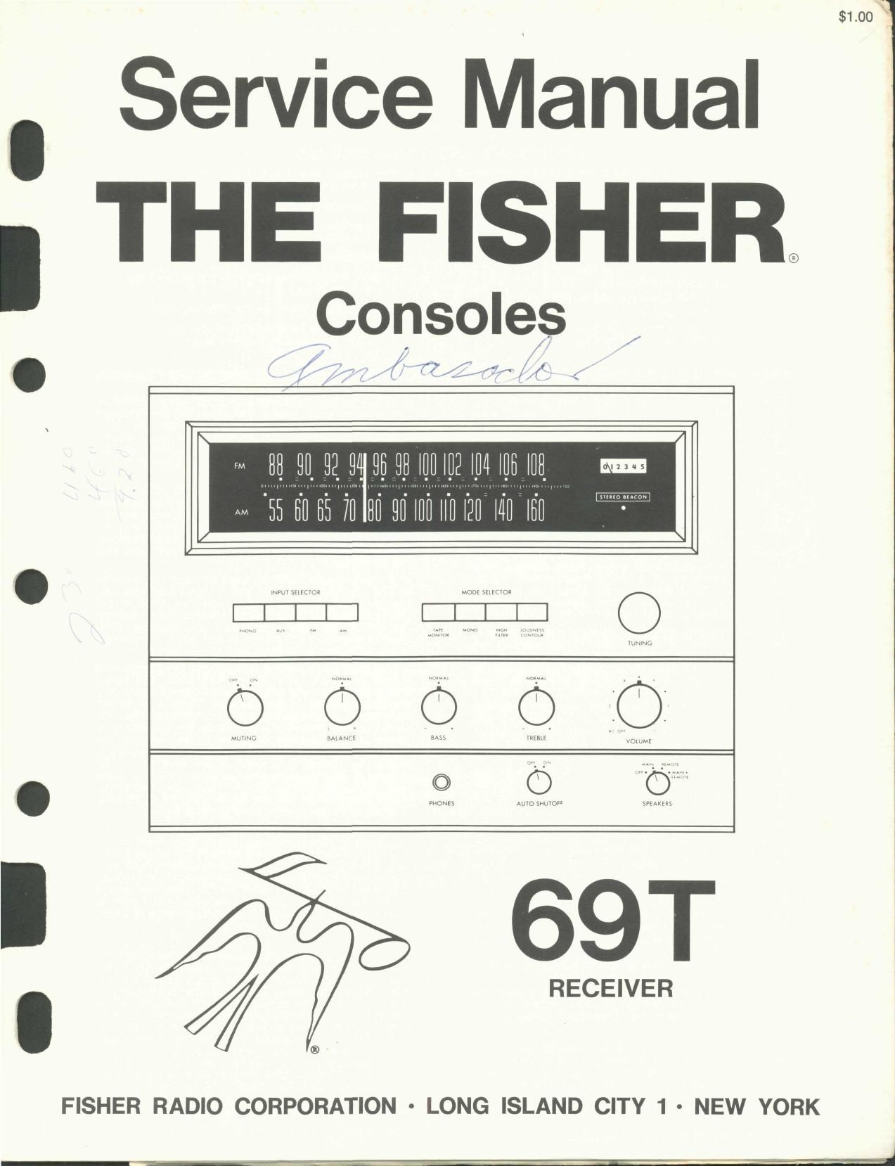 Fisher 69 T Service Manual