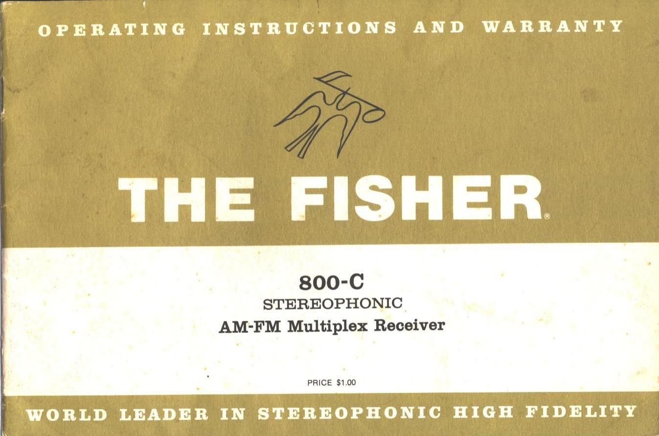 Free Audio Service Manuals - Free Download Fisher 800 C Owners Manual