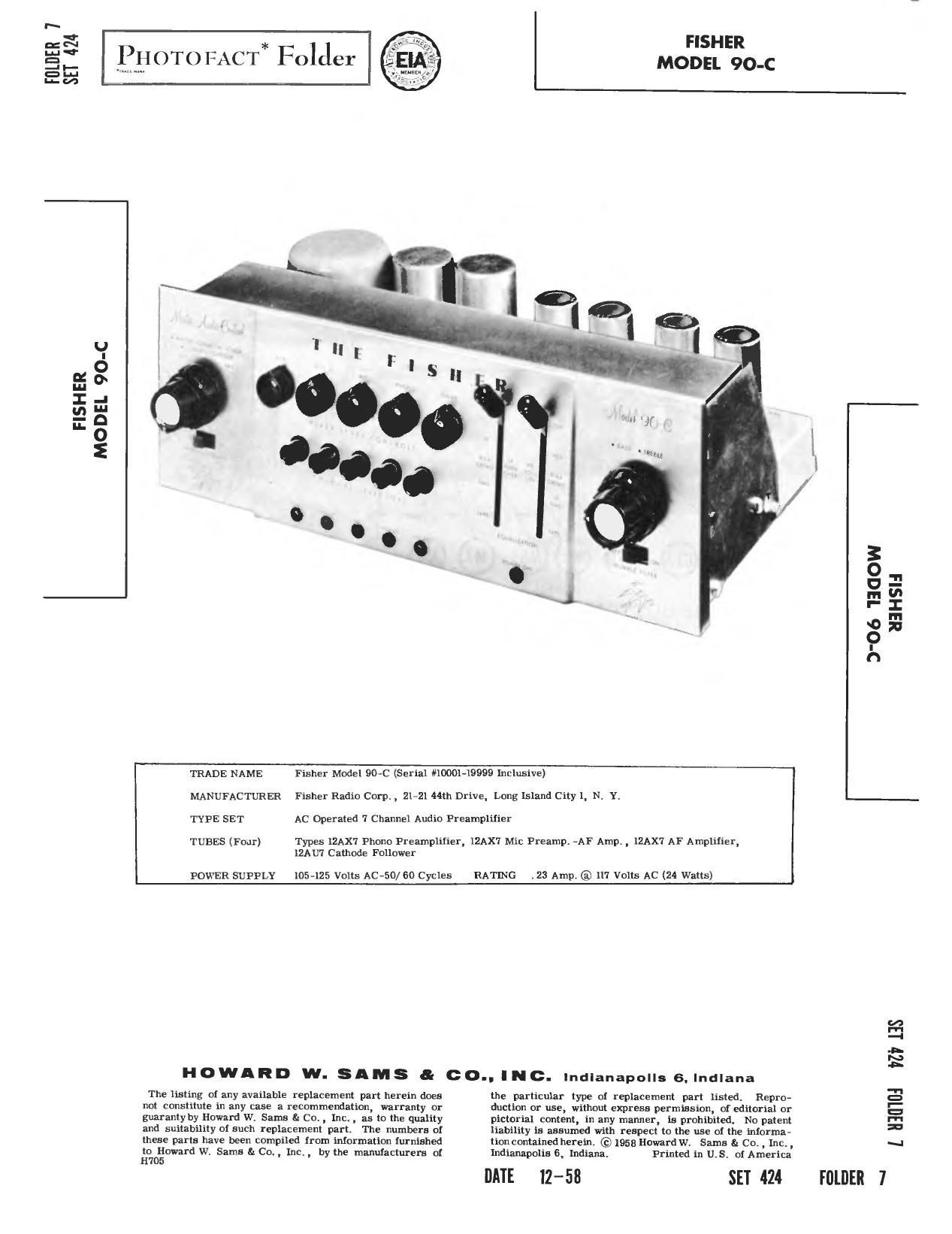 Fisher 90 C Service Manual