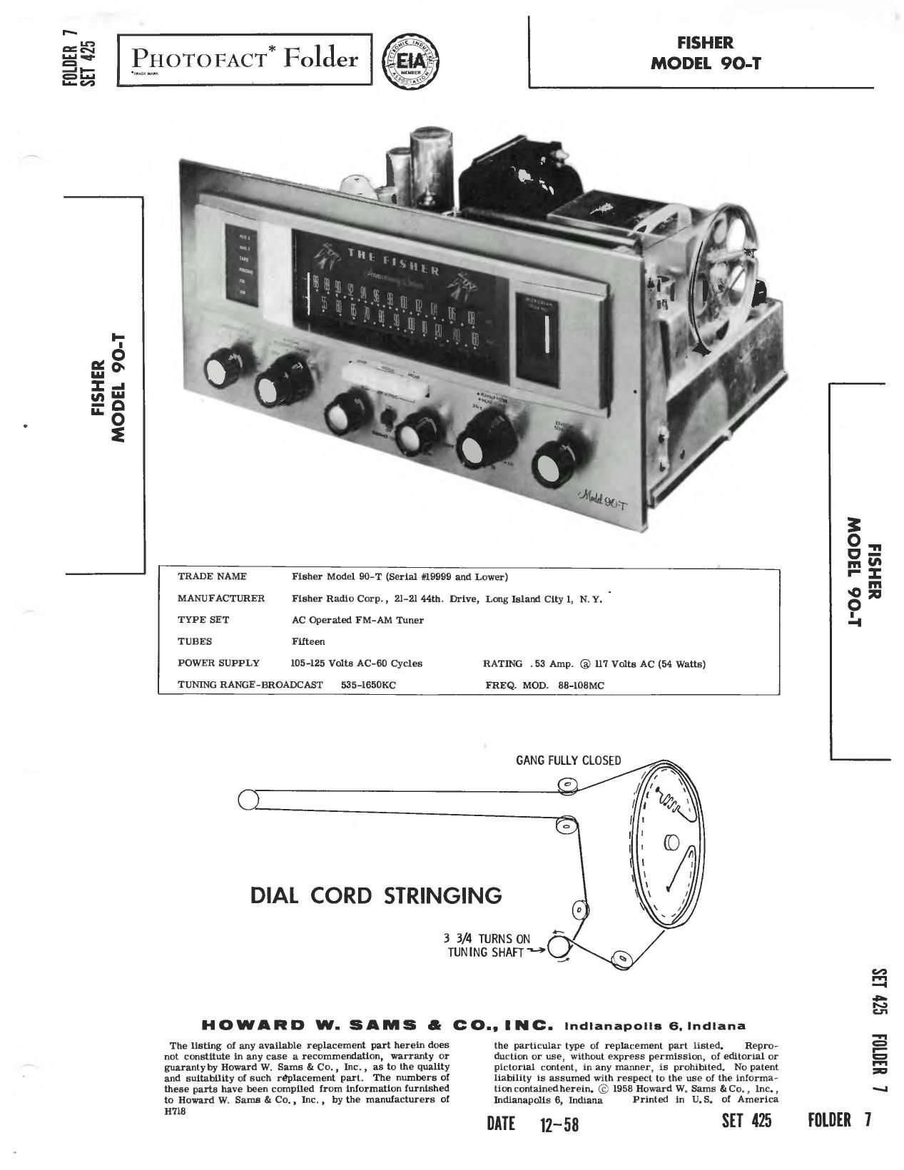 Fisher 90 T Service Manual 2