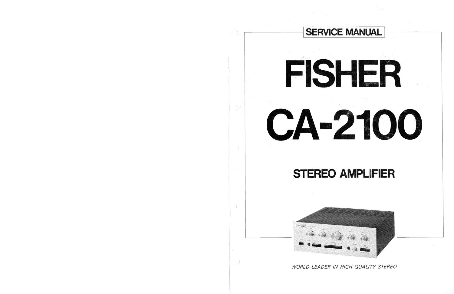 Fisher CA 2100 Service Manual