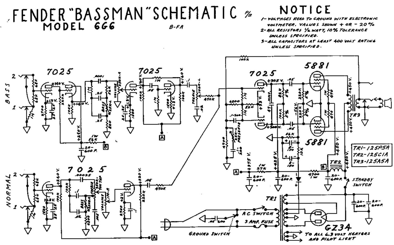 fender bassman 6g6 schematic