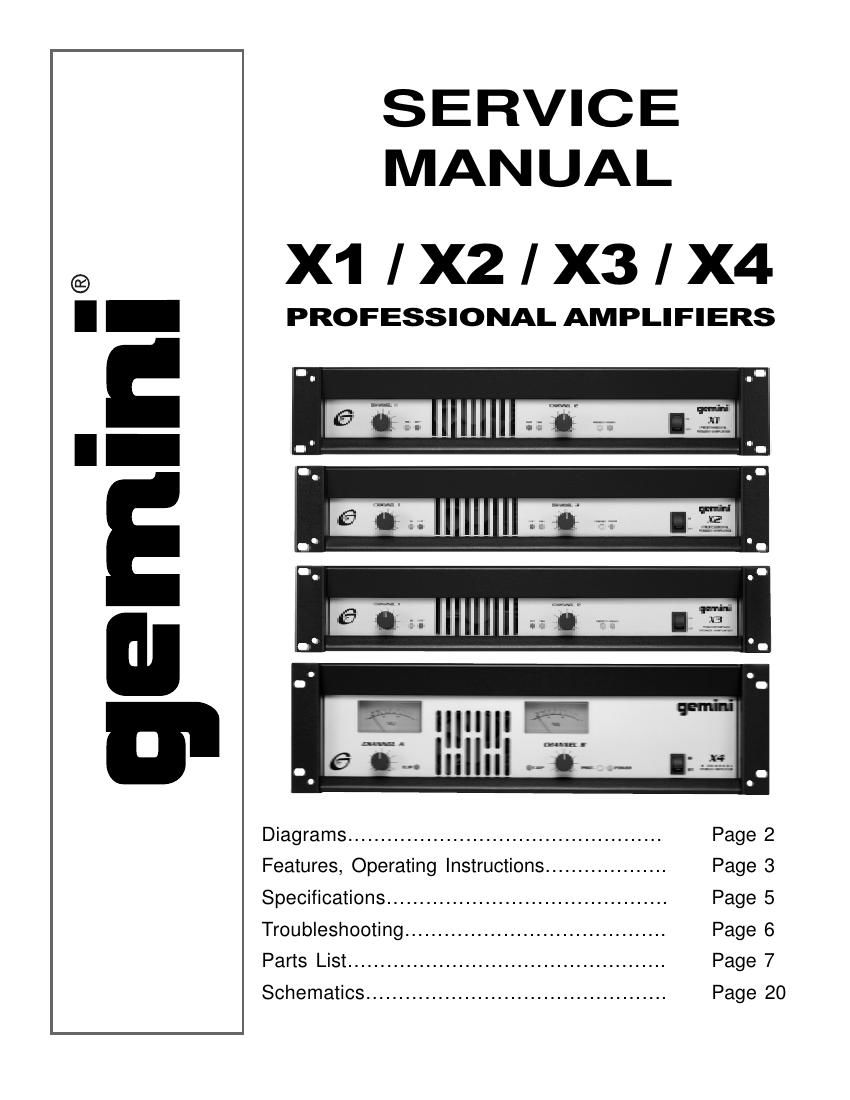 gemini sound x 4 service manual