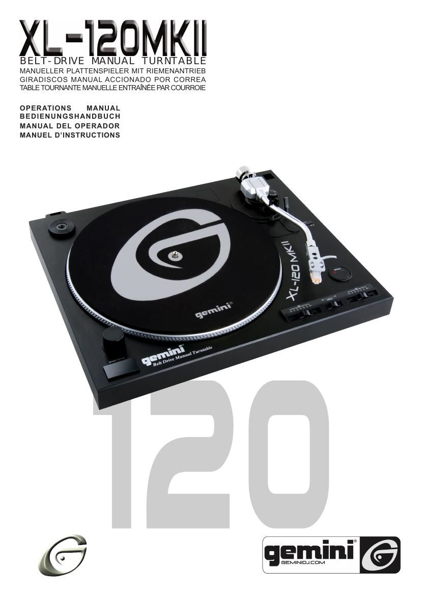 gemini sound xl 120 mk2 owners manual