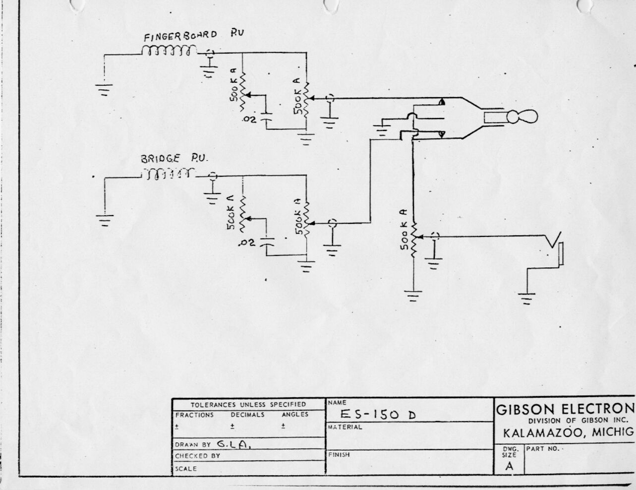 gibson es 150d guitar wiring diagram