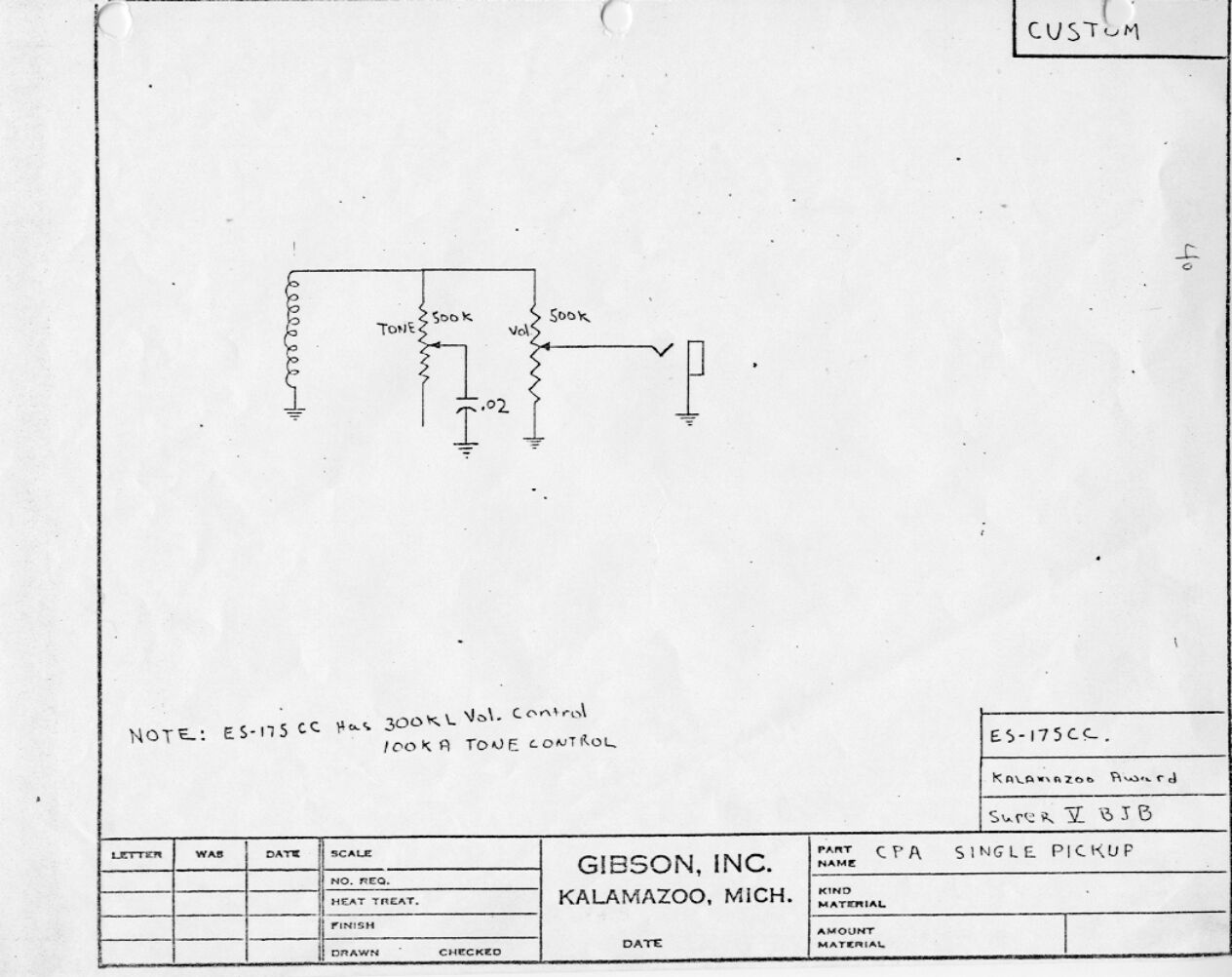 gibson es 175cc guitar wiring diagram