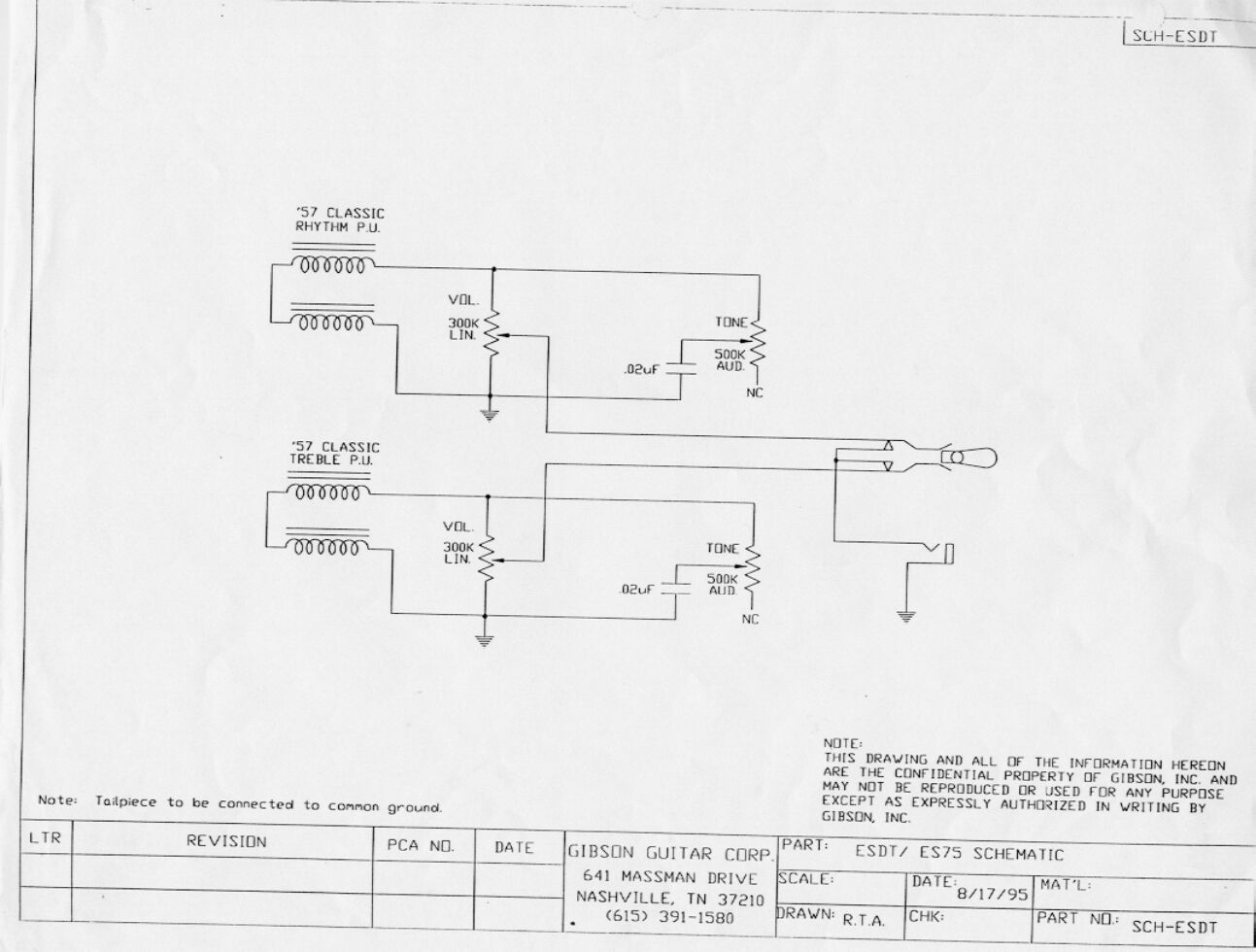 gibson es 335 es175 guitar wiring diagrams