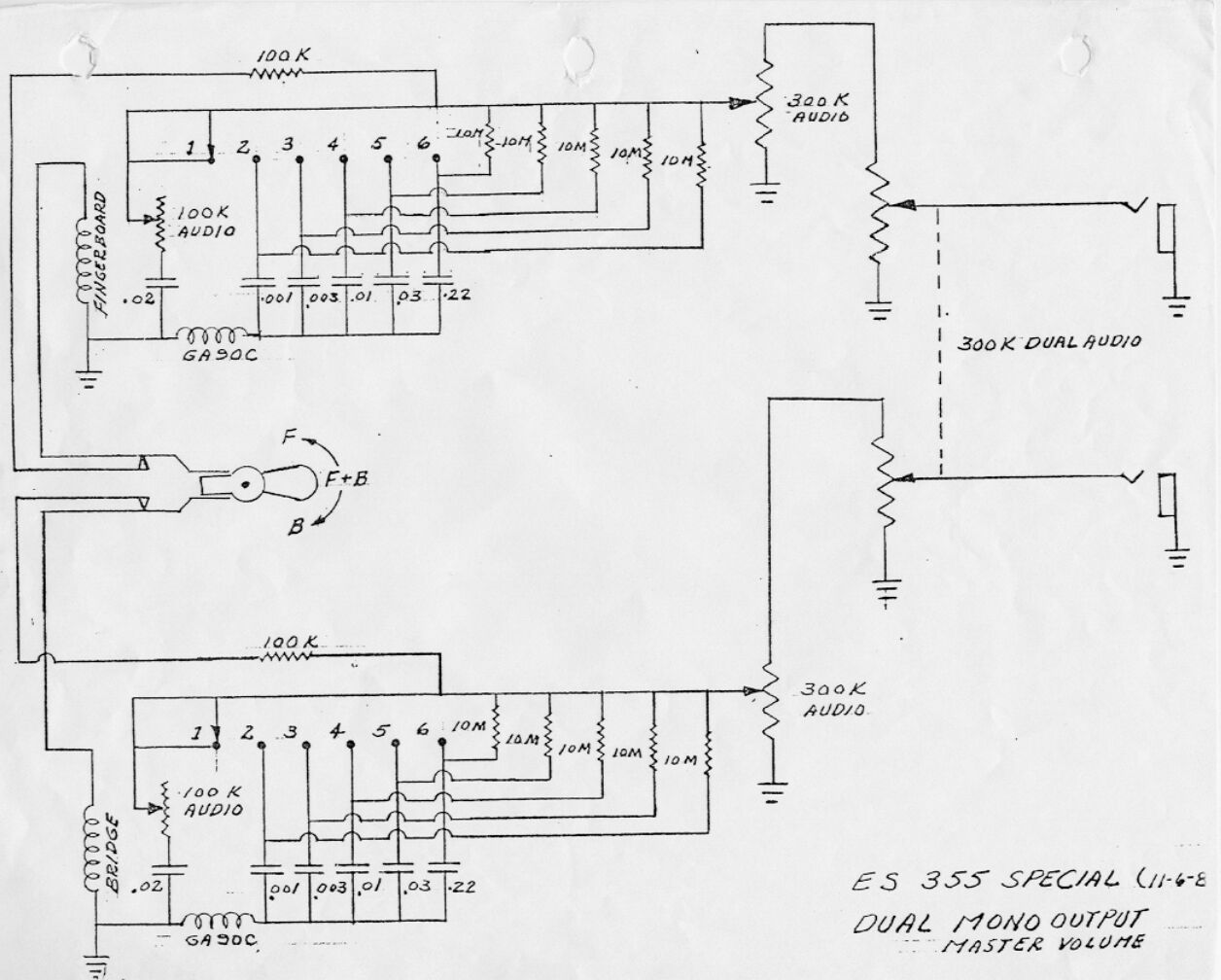 gibson es 355 special guitar wiring diagram