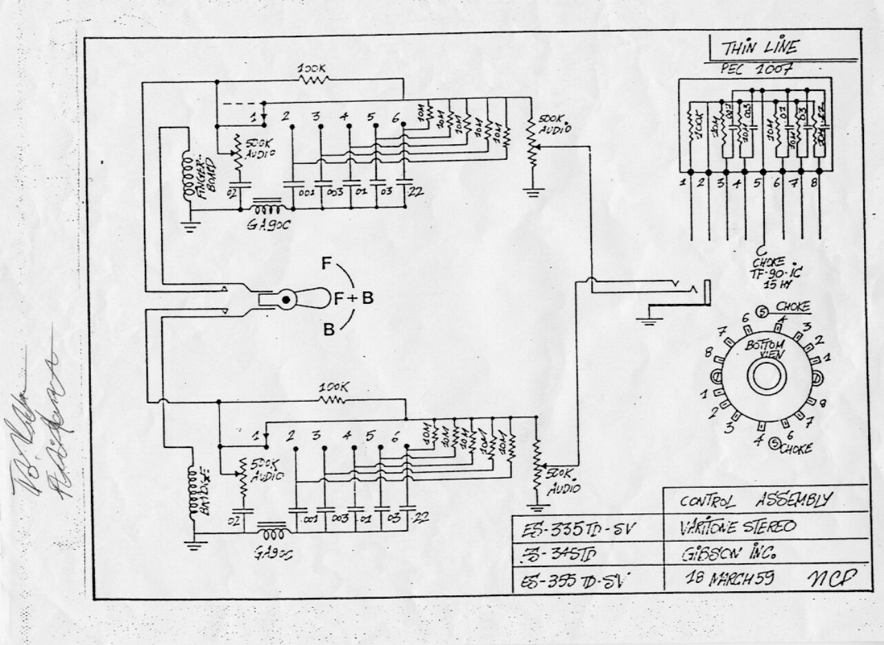 gibson es varitone guitar wiring diagram