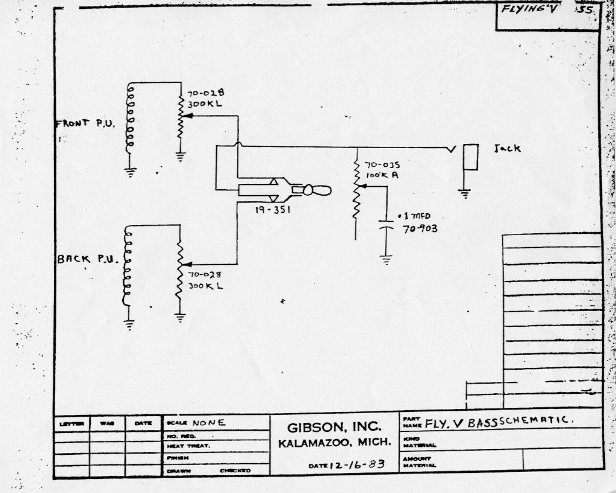 gibson flying v bass wiring diagram