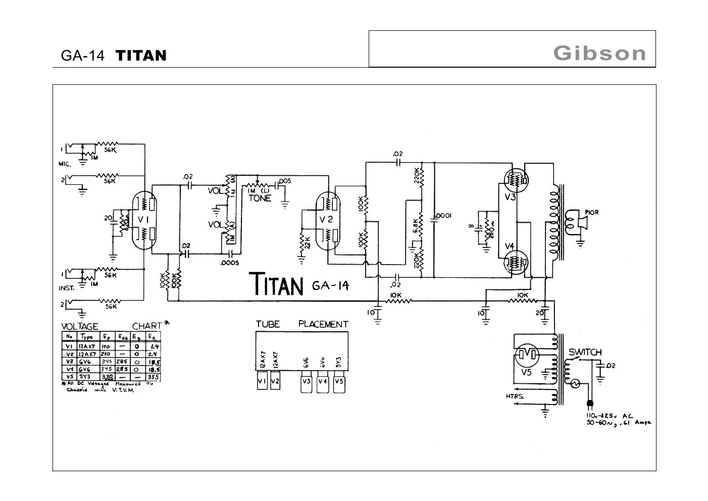 gibson ga 14 titan schematic