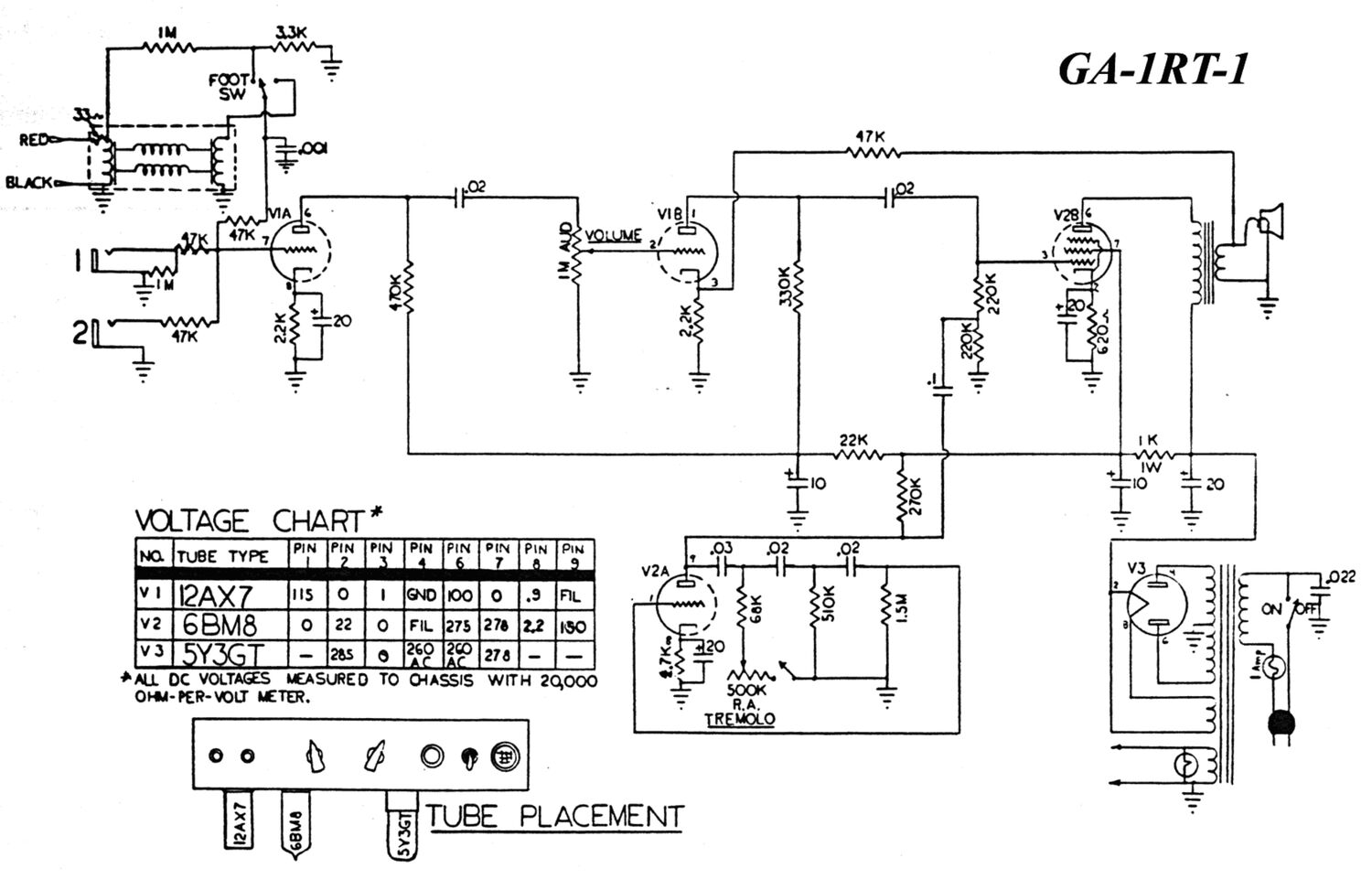 gibson ga 1rt 1 maestro reverb tremelo schematic