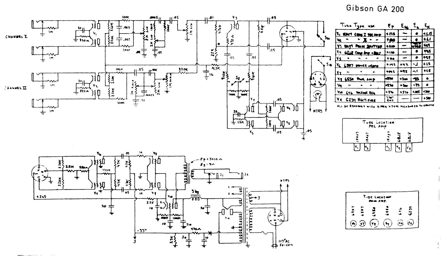 gibson ga 200 rhythm king schematic