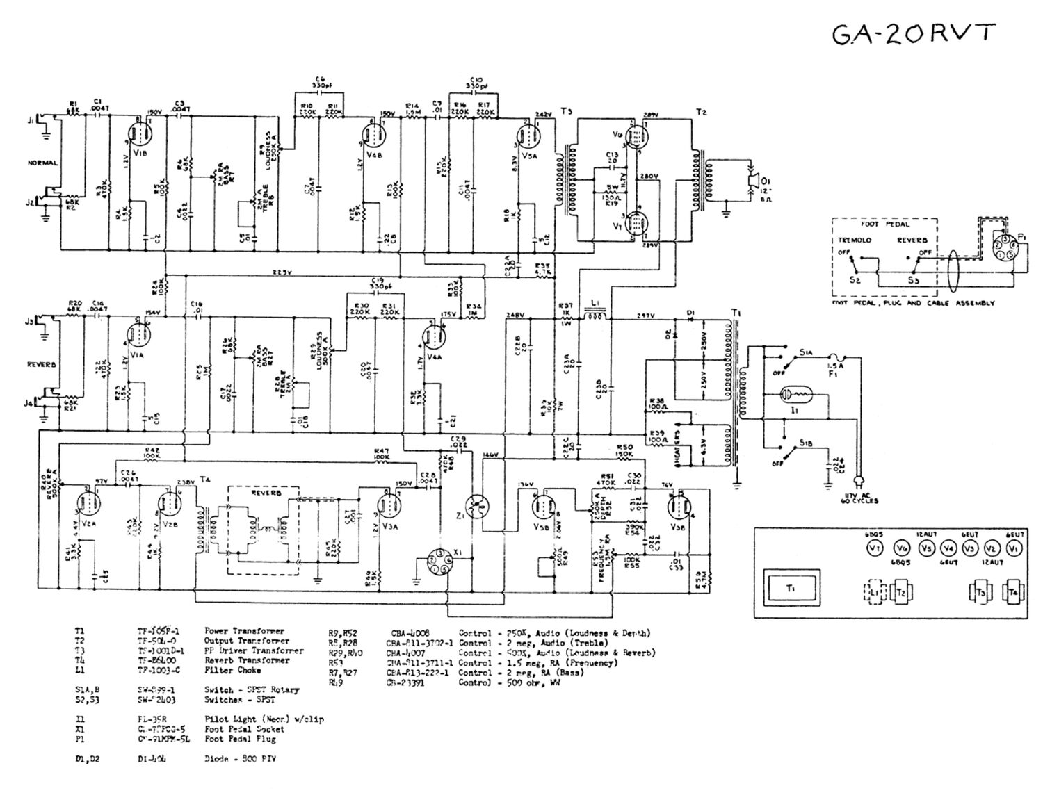 gibson ga 20rvt minuteman schematic