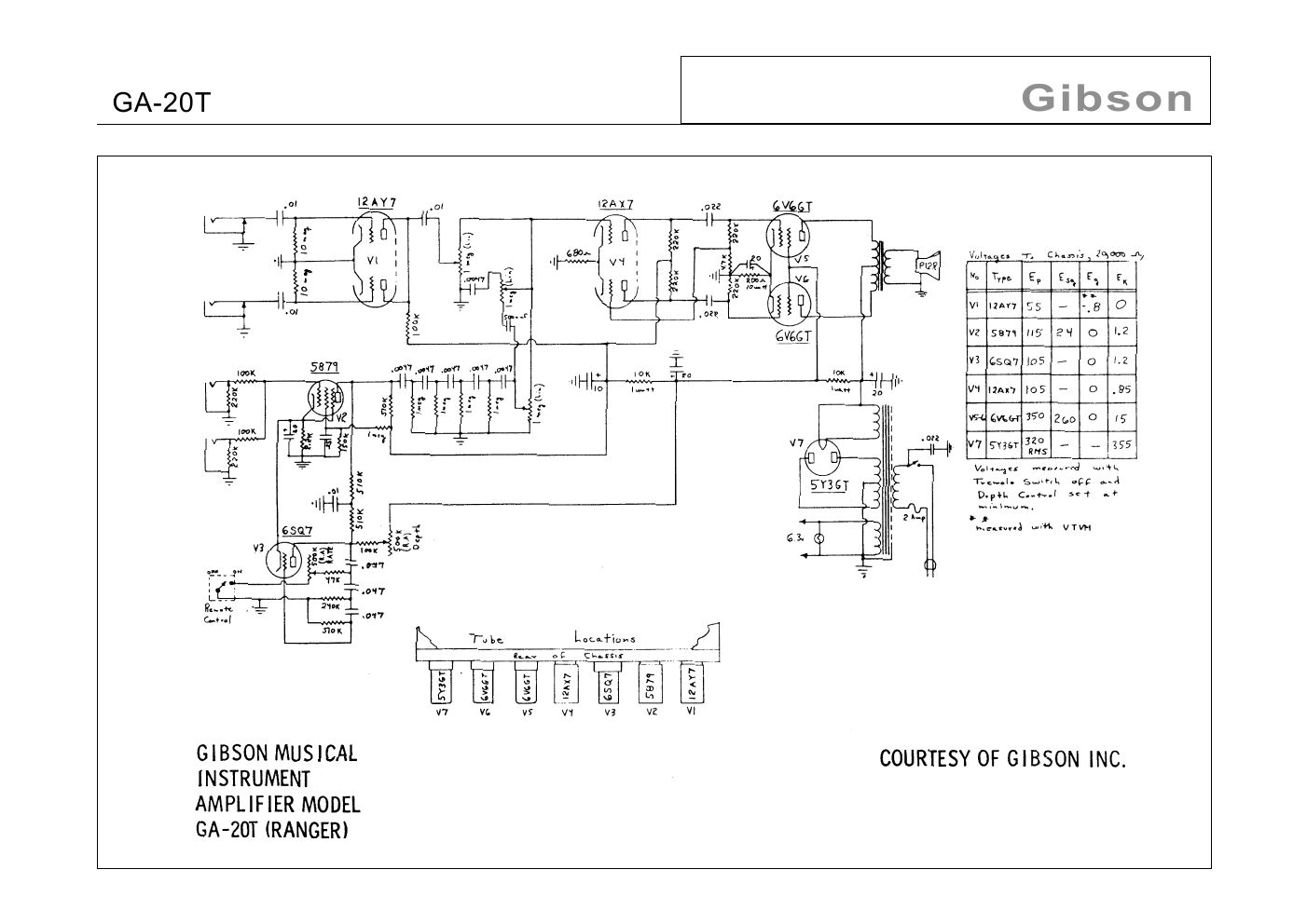 gibson ga 20t ranger schematic