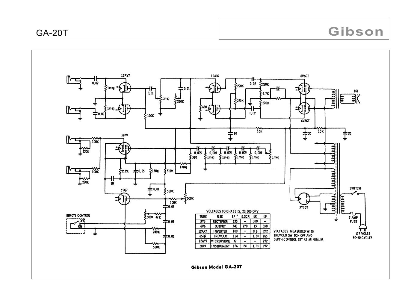 gibson ga 20t schematic