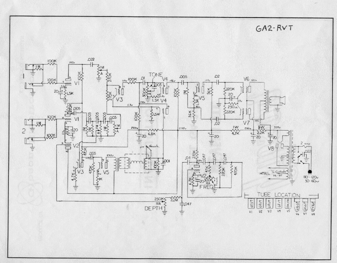 gibson ga 2rvt maestro deluxe reverb tremelo schematic