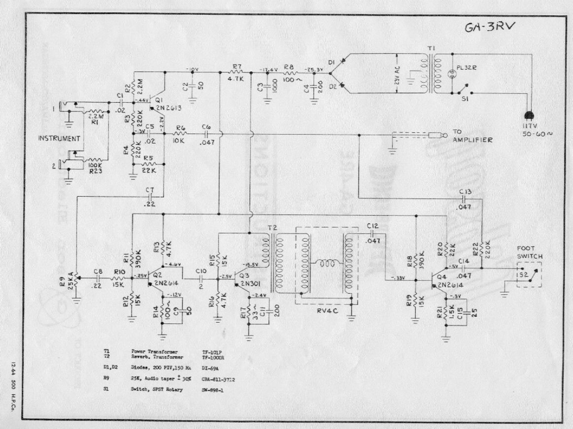 gibson ga 3rv reverb iii schematic