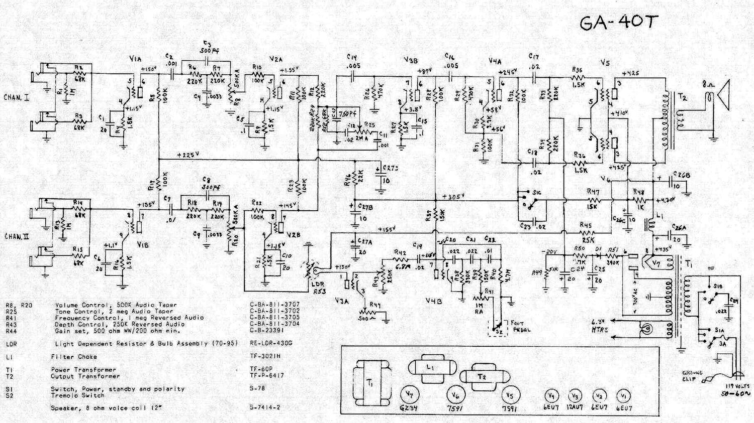 gibson ga 40t schematic