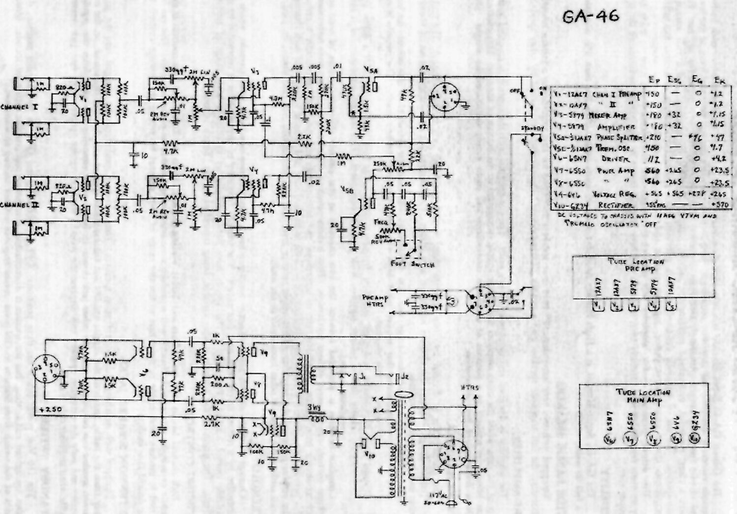 gibson ga 46 super maestro accordian amp schematic