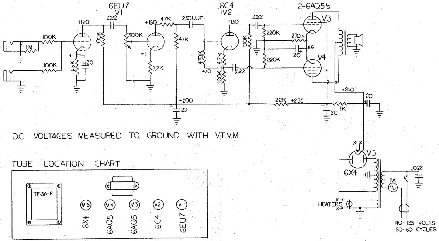 gibson ga 5 crest schematic