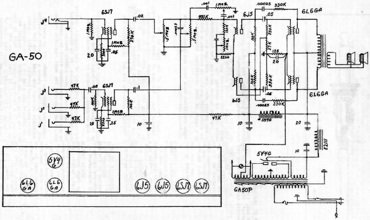 gibson ga 50 schematic