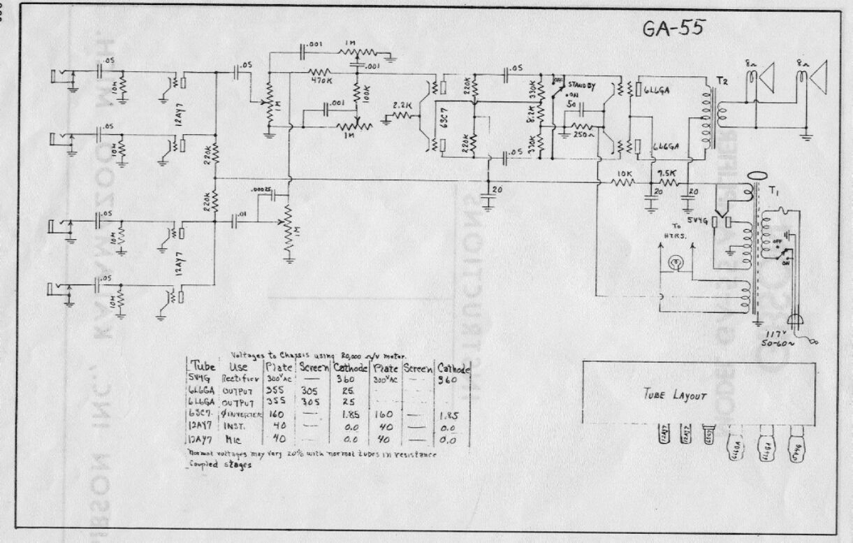 gibson ga 55 schematic