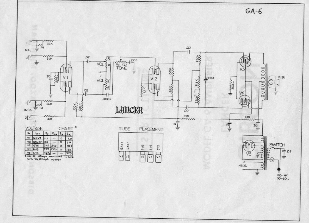 gibson ga 6 lancer schematic