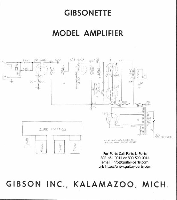 gibson ga 8 gibsonette schematic