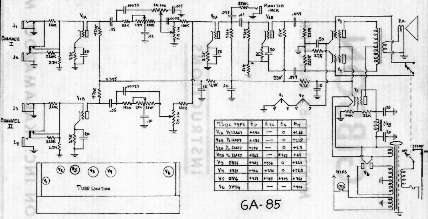 gibson ga 85 schematic