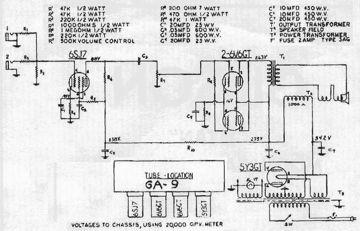 gibson ga 9 schematic