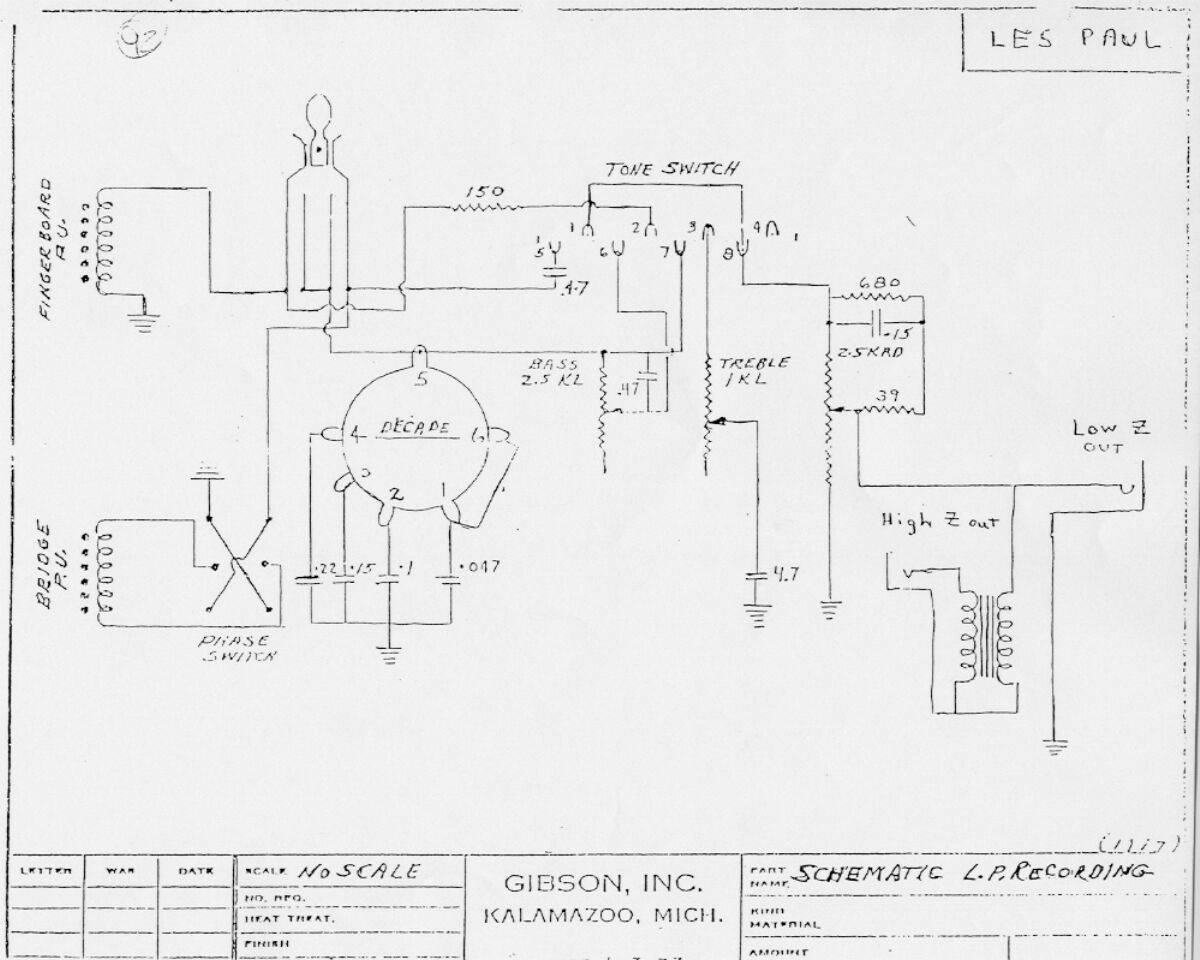 gibson lespaul recording wiring diagram