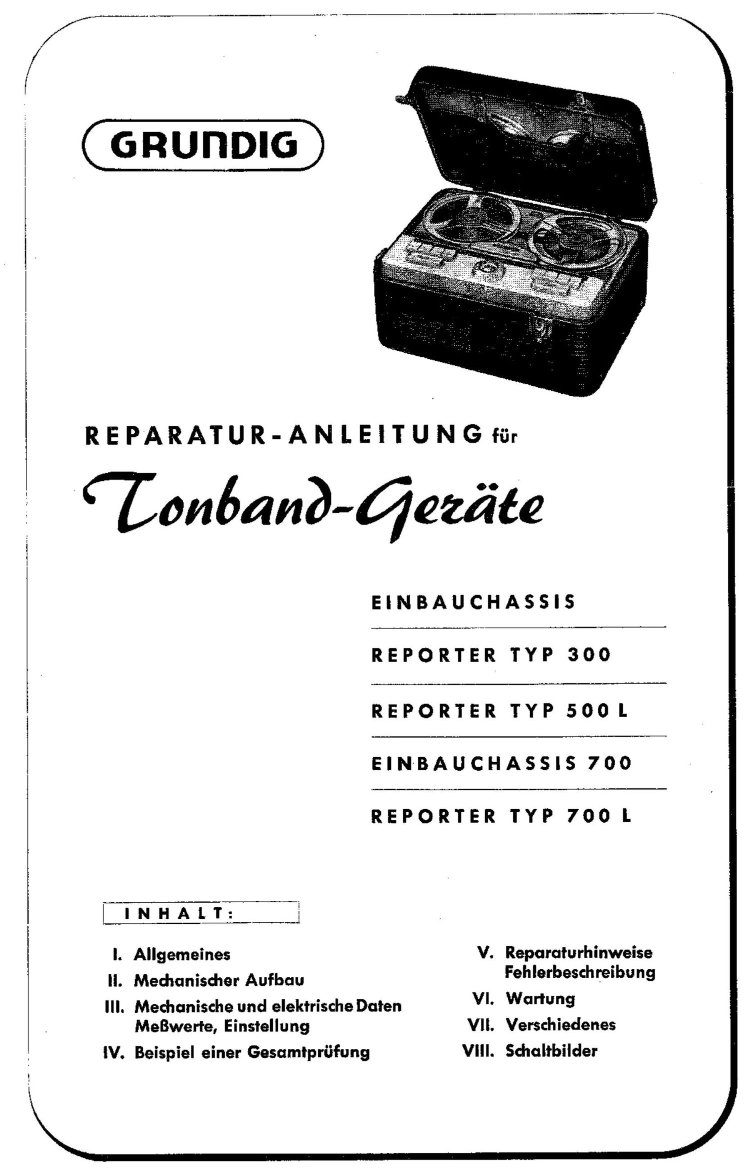 Grundig 500 L Service Manual