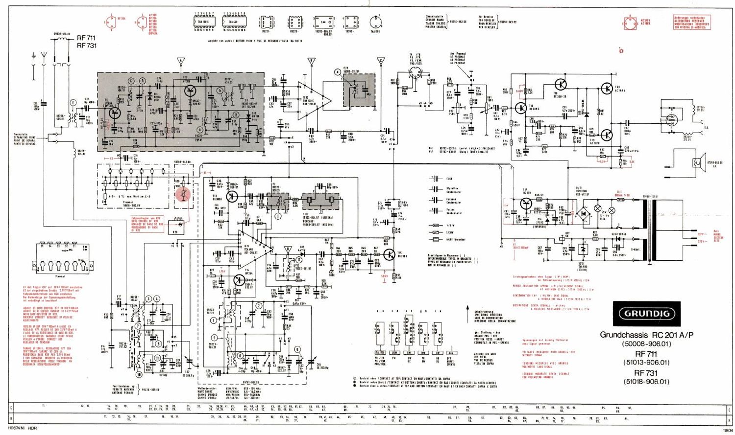 Grundig RF 711 Schematic