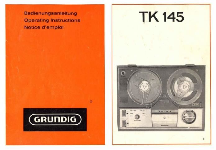 Grundig TK 145 Owners Manual