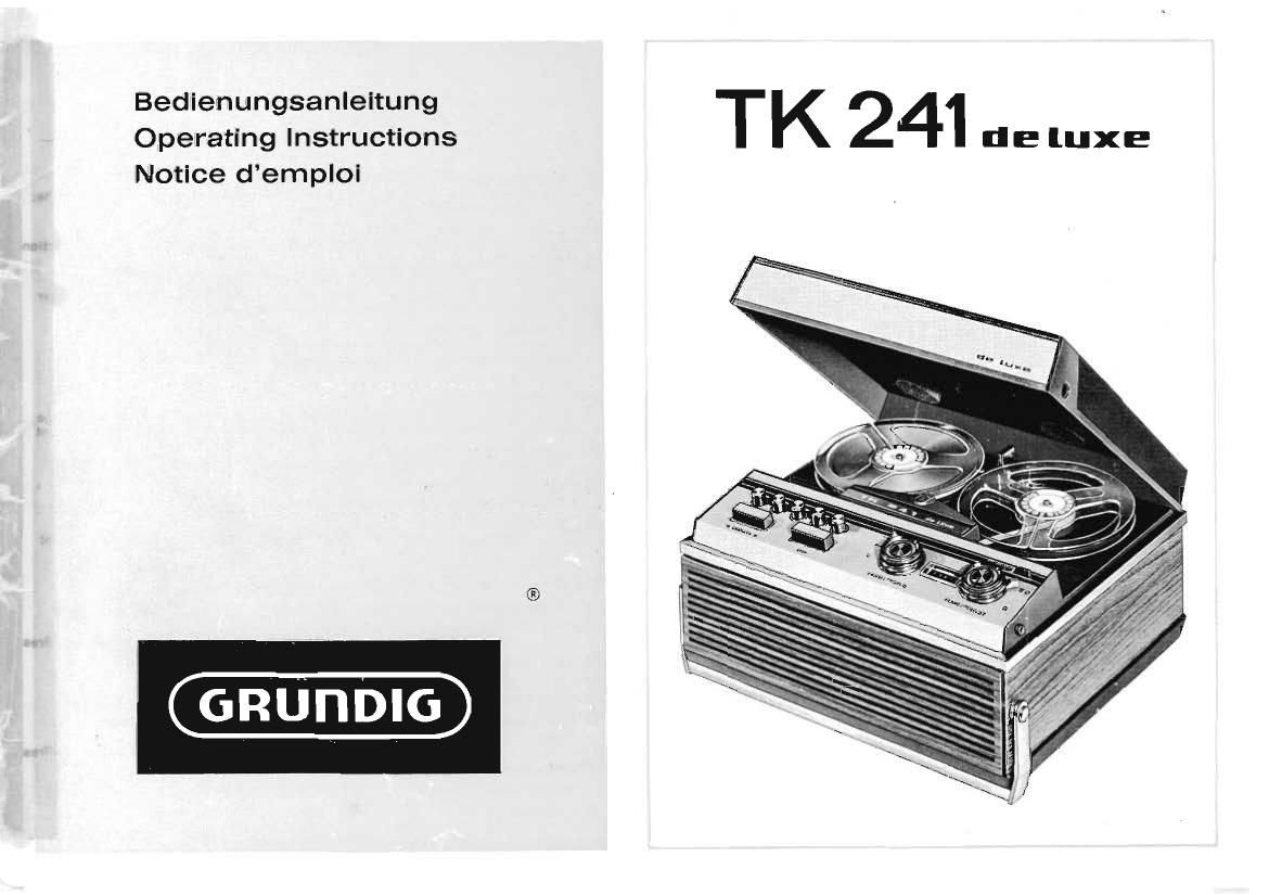 Grundig TK 241 Owners Manual