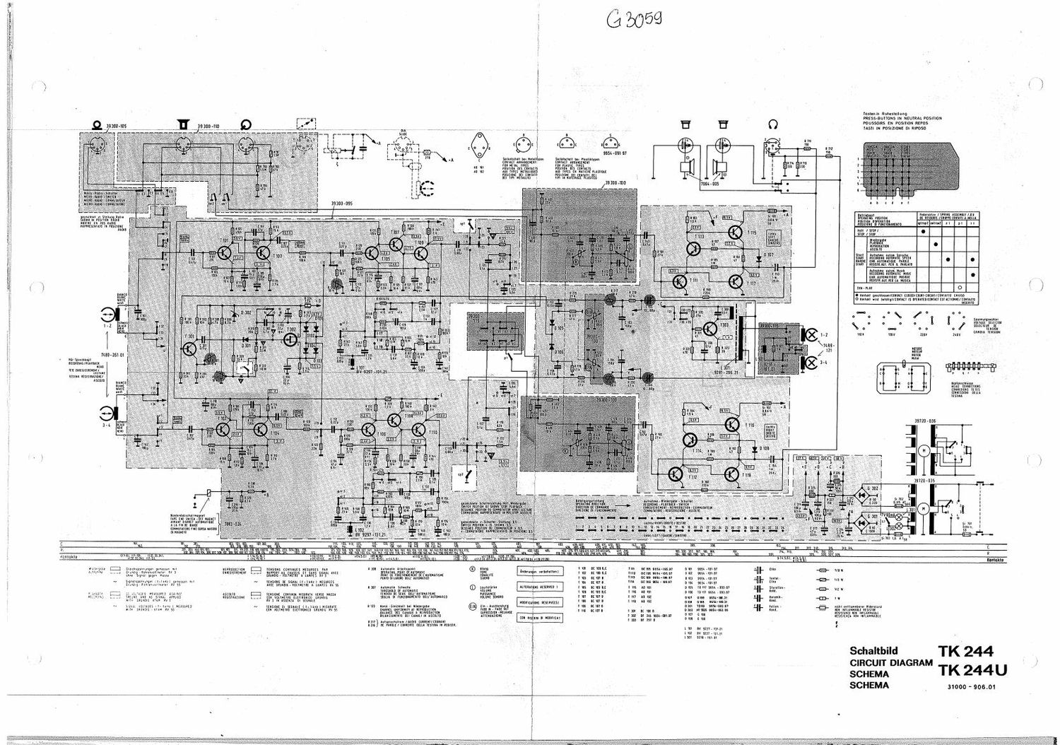 Grundig TK 244 U Schematic