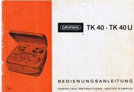 Grundig TK 40 Owners Manual