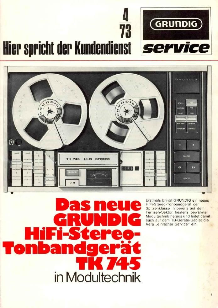 Grundig TK 745 Brochure