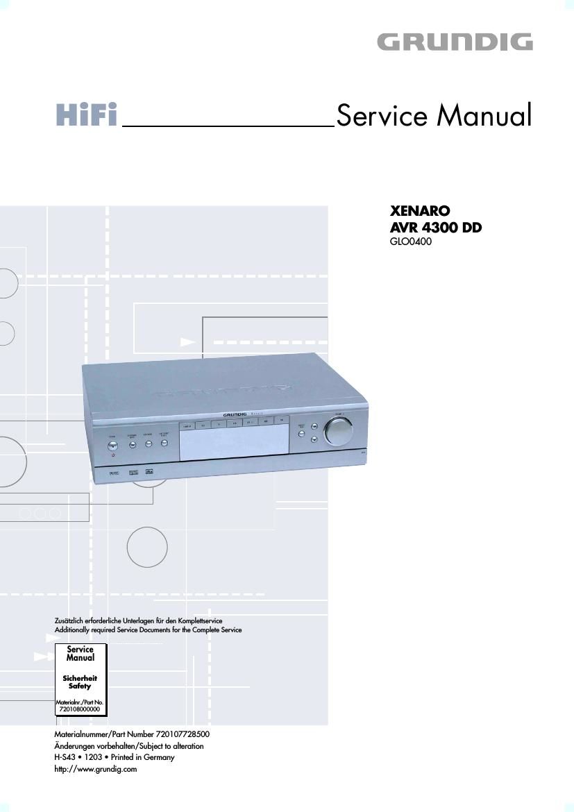 Grundig Xenaro AVR 4300 DD Service Manual