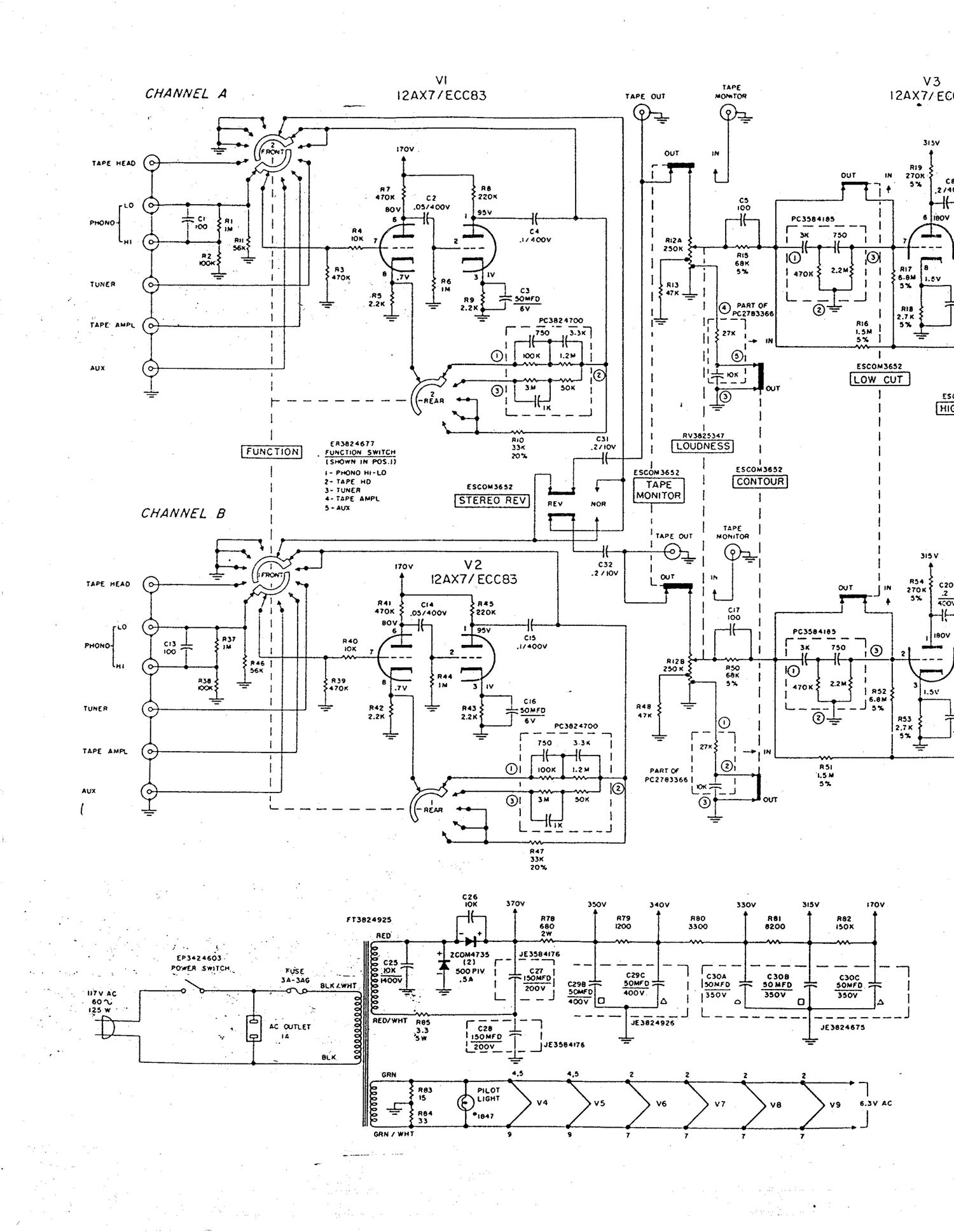 harman kardon a 500 schematic