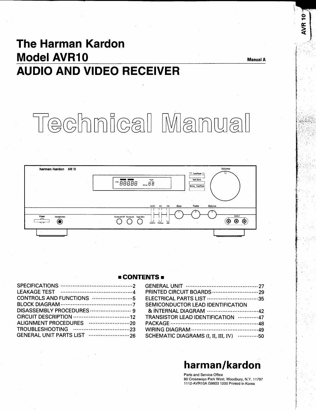 harman kardon avr 10