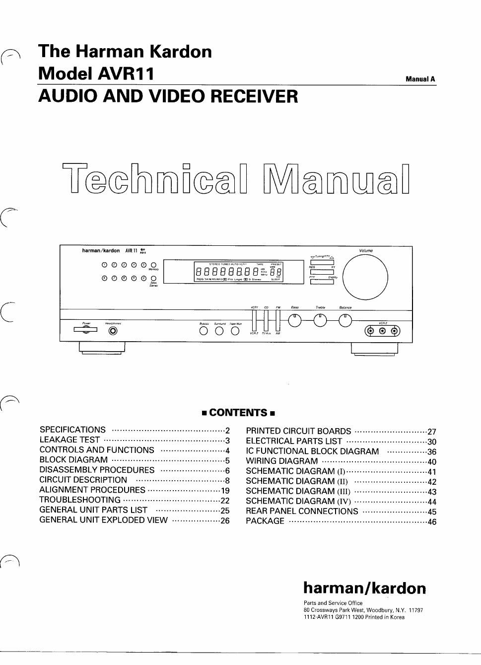 harman kardon avr11