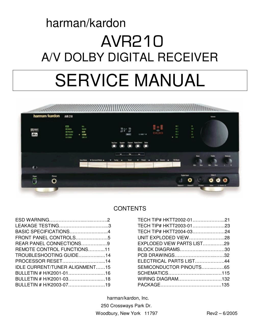 harman kardon avr 210