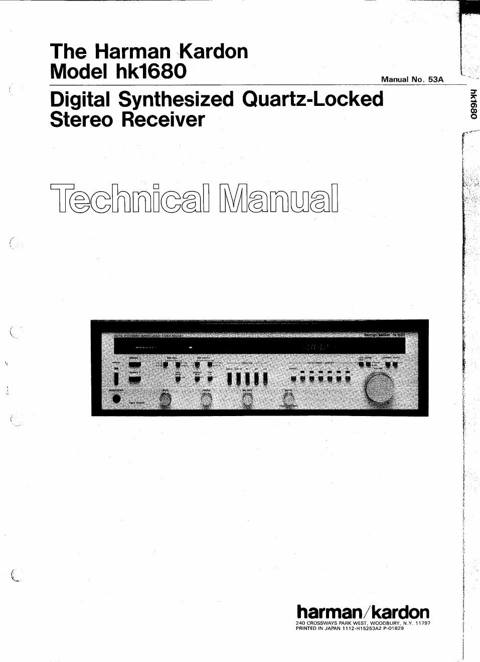 harman kardon hk 1680 service manual