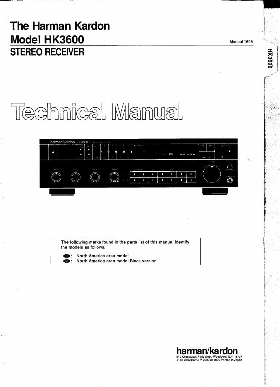 harman kardon hk 3600 service manual